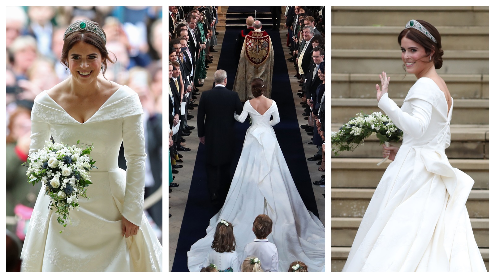 Prințesa Eugenie a purtat o rochie de mireasă Peter Pilotto